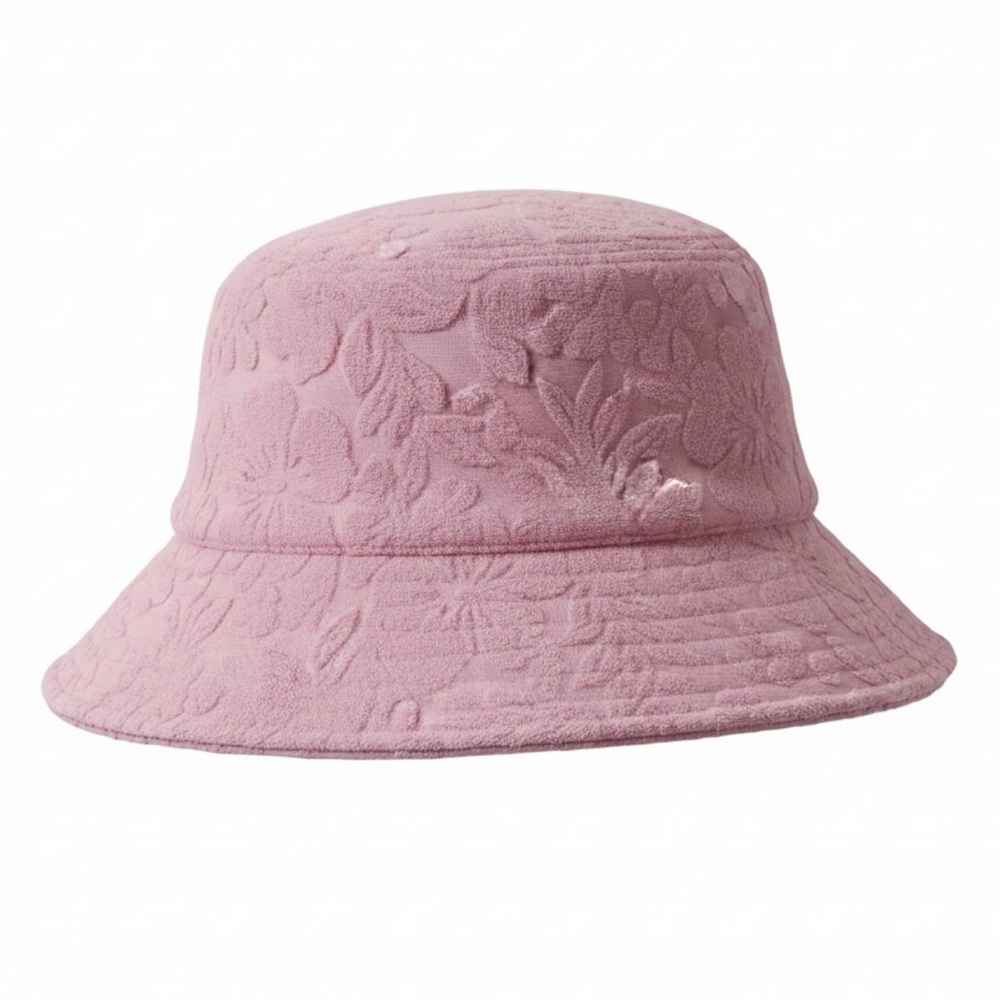 H&M Divided Pink Floral Textured Bucket Hat - Women’s Accessory Size XS/S